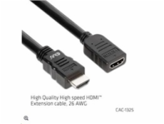 Club3D Kabel prodlužovací HDMI 4K60HZ (M/F), 5m, černá, 26 AWG