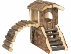 Flamingo Domeček pro hlodavce MARTY dřevěný 19x16,5x16,5cm