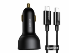Baseus Supreme rychlo nabíječka do auta s digitálním displejem PPS 1x USB-A, 1x Type-C 95W + Xiaobai kabel Type-C/Type-C