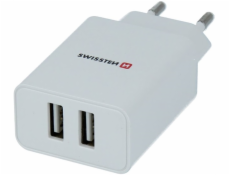Swissten SMART IC 2x USB 2,1A POWER bílý