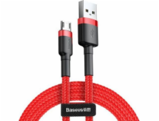 Kábel Baseus USB-A - microUSB 2 m červeno-čierny (CAMKLF-C09)