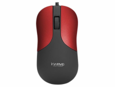 Myš Marvo DMS002RD, optická, drátová, 1200DPI, červená