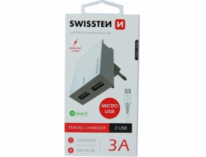 Swissten adaptér SMART IC 2xUSB 3A kabel