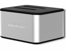 Qoltec 5316 2x HDD / SSD docking station | 2.5 /3.5 SATA | USB 3.0 | Clonning