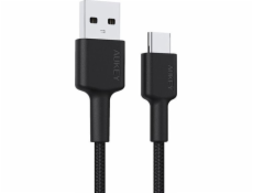 Aukey USB kábel AUKEY CB-CA2 nylon Quick Charge USB C-USB 3.1 kábel | FCP | AFC | 2m | 5 Gbps | 3A | 60W PD | 20V