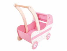 Hračka Bigjigs Toys Dřevěný kočárek pro panenky 