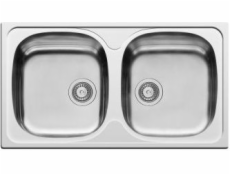 Pyramis SR Mini 1B 1D 100166901 Flax (76.5 x 48 cm) Steel sink  1 bowl  silver