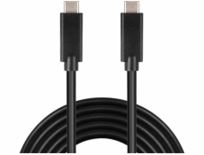 Kabel USB-C 3.2 generation 2x2, 3A, 20Gbit/s černý, 1m