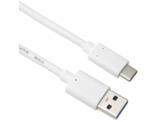Kabel USB-C - USB 3.0 A (USB 3.2 generation 2, 3A, 10Gbit/s) 0,5m bílý