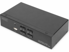 Digitus DS-12880 DIGITUS KVM prepínač, 4 porty, jeden displej, 4K, HDMI1 x QIG