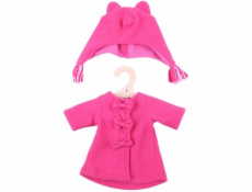 Hračka Bigjigs Toys Růžový kabátek s čepičkou pro panenku 38 cm