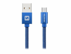 Swissten Kabel Textile Micro Usb 1,2M Be