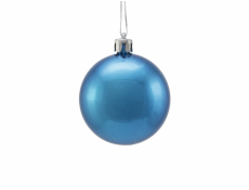 Vánoční dekorační ozdoby, 6 cm, modrá metalíza, 6 ks