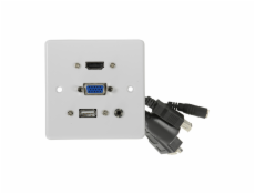 AV:link nástěnná zásuvka HDMI/VGA/USB/Jack 3.5mm