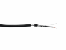 Kabel DMX 2x 0.22, 100m, černý