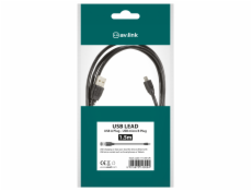 AV:link kabel USB 2.0, 1x typ A samec - 1x mikro 5-pin typ B samec, 1.5m