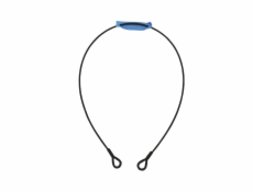 Ocelové jistící lanko 4 mm x 1000 mm, černé s koncovými úvazky