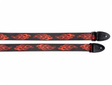 Stagg STE FLAME, kytarový popruh, černý