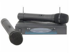 QTX VHF-2, bezdrátový 2 kanálový VHF mikrofon s frekvencemi 174,1 + 175 MHz