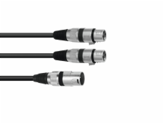 Kabel AC-18 XLR samec - 2x XLR samice, 1,5 m