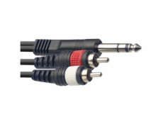 Stagg SYC2/PS2CM E, kabel 1x stereo JACK/2x RCA, 2m