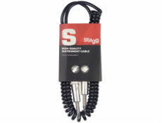Stagg SGCC6 DL, spirálový nástrojový kabel jack/jack, 6 m
