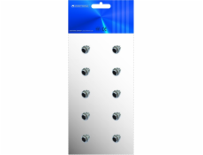 Mini XLR zástrčka na zabudování, černá, 3 pólová