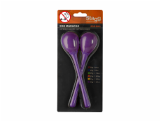 Stagg EGG-MA L/PP, pár vajíček, dlouhá rukojeť, purpurové