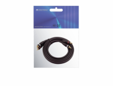 Kabel 2x 2 Cinch zástrčky, červená/černá, se zemí, 1,5m