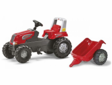Hračka Rolly Toys Šlapací traktor Junior s vlečkou červený akční