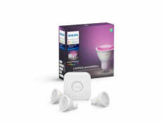 Chytrá žárovka Philips Hue Bluetooth LED White and Color Ambiance základní sada LED žárovka 3xGU10 5.7W 3x350lm 2200K-65