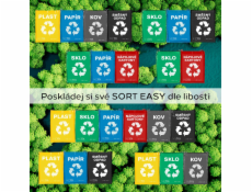 Taška na tříděný odpad SORT EASY PLASTIC, 30x30x40cm, 36l SIXTOL