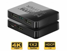 PREMIUMCORD HDMI splitter 1-2 porty, s napájením z USB, 4K, FULL HD, 3D