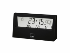 Meteostanice Clatronic, WSU 7022, BK, průhledný LCD displej 115 x 35 mm, předpověď, počasí, zobrazení teploty, paměť, alarm, snooze, provoz na baterie 2x LR44