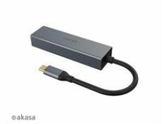 AKASA adaptér USB Type-C 4-In-1 Hub with Ethernet
