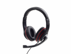 Gembird MHS-03-BKRD headphones/headset Wired Head-band Gaming Black Red