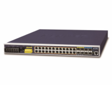 PLANET IGS-6325-24P4X network switch Managed L3 Gigabit Ethernet (10/100/1000) Power over Ethernet (PoE) 1U Black  Blue