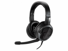 MSI IMMERSE GH30 V2 Gaming Headset  Black with Iconic Dragon Logo  Wired Inline Audio with splitter accessory  40mm Drivers  detachable Mic  easy foldable design 