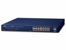 PLANET GSW-1820HP network switch Unmanaged Gigabit Ethernet (10/100/1000) Power over Ethernet (PoE) 1U Blue