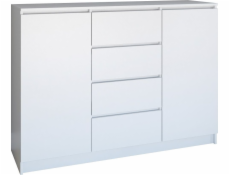 Topeshop 2D4S biela komoda