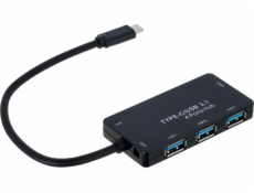 Akyga AK-AD-52 interface húb USB 3.2 Gen 2 (3.1 Gen 2) Type-C 500 Mbit/s Black
