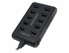 LogiLink 10portový USB 2.0 HUB s vypínačom ON/OFF UA0125