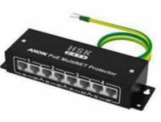AXON [PoE Multi NET Protector] - sieciowe zabezpieczenie przeciwprzepięciowe dla rozwiązań PoE (4 kanały RJ45 dla sieci 10/100 Mb/s  metalowy)