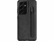 Kožené puzdro Aoge Samsung Galaxy S21 Ultra čierne 