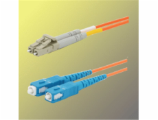 Optický patchkabel duplex LC-SC, 62,5/125um MM, 15m, OM1 Optický patchkabel duplex LC-SC, 62,5/125um MM, 15m, OM1