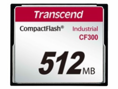 Transcend 512MB INDUSTRIAL CF300 CF CARD, high speed 300X paměťová karta (SLC)