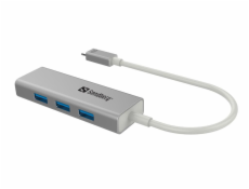 SANDBERG 136-03 Sandberg konvertor USB-C samec > 3 x USB 3.0 samice