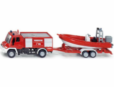 Siku Fire Brigade Unimog s loďou - S1636