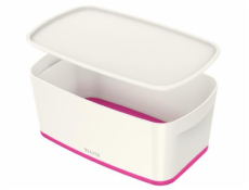 LEITZ Úložný box s vekom MyBox, veľkosť S, biela/ružová