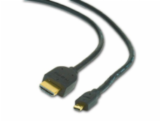 Kabel CABLEXPERT HDMI-HDMI micro 4,5m, 1.3, M/M stíněný, zlacené kontakty, černý